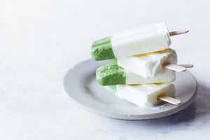 Matcha yoghurt ice lollies