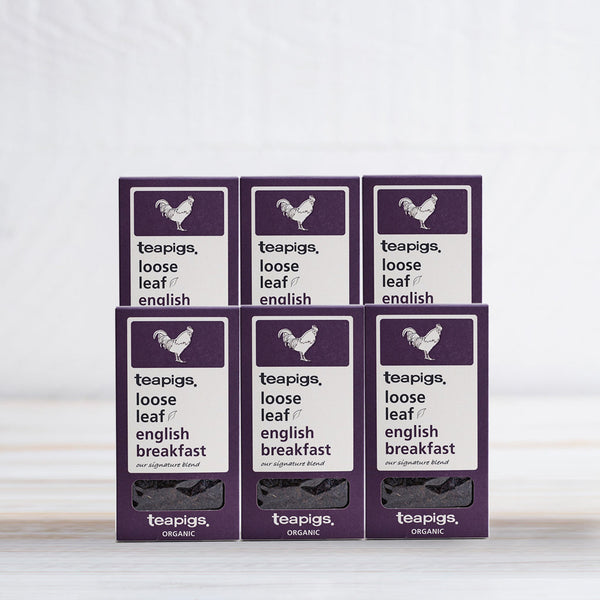 Stack of everyday brew loose tea packs.
