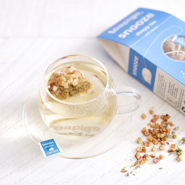 a prepared cup of snooze sleepy tea