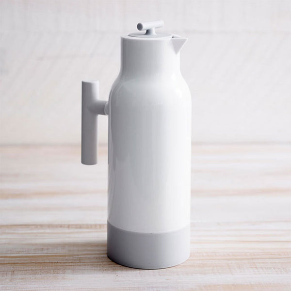 a white and grey modern accent flask