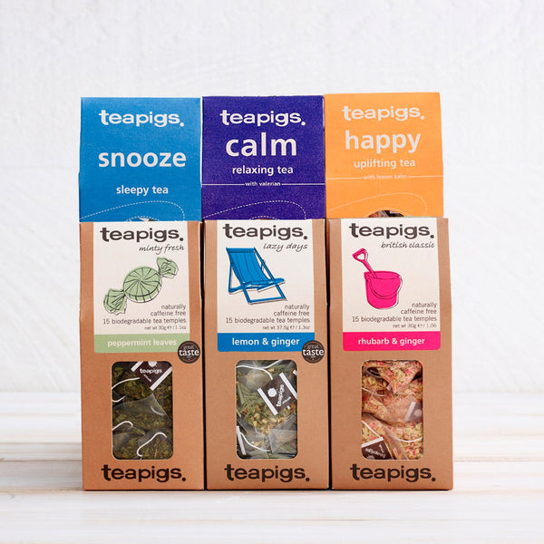 Six assorted packs of naturally caffeine free herbal teas