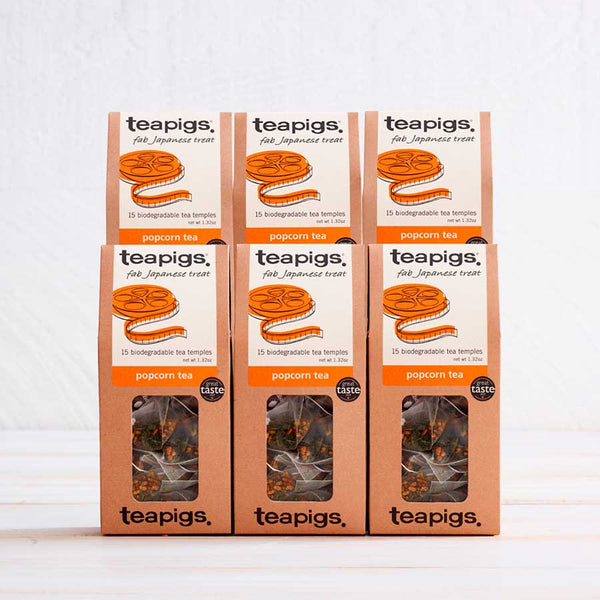 6 15 packs of popcorn tea teabags