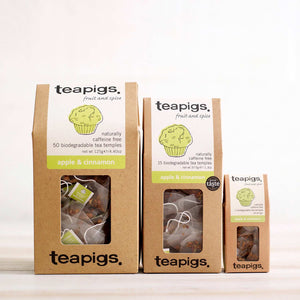Trio of  50, 15, and 2 Apple and Cinnamon teabags