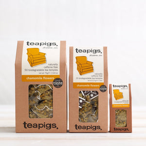 Trio of 50, 15, and 2 Chamomile Flowers teabags