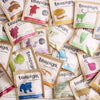 Collection of individually wrapped teapigs tea envelopes