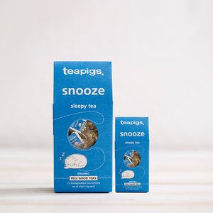 15 pack and taster pack of 2 snooze tea teabags