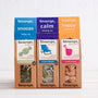 Six assorted packs of naturally caffeine free herbal teas