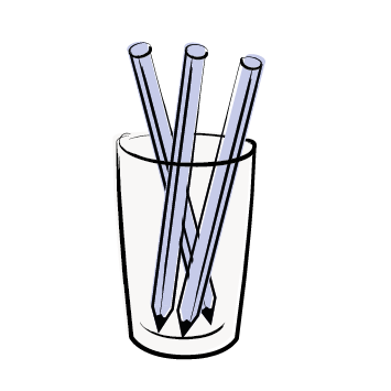 Pencils in a pot 