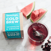 A prepared cup of cold brew watermelon and hibiscus tea