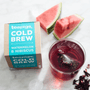 A prepared cup of cold brew watermelon and hibiscus tea