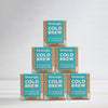 pyramid of cold brew watermelon and hibiscus teabag packs